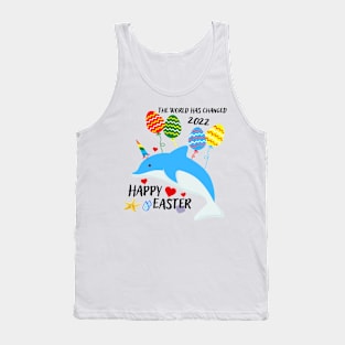 Happy Easter 2022 Delphine Unicorn Tank Top